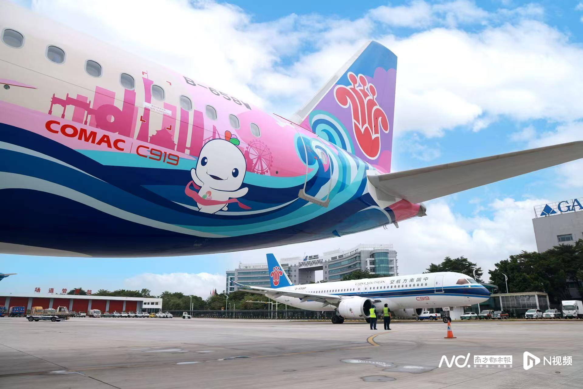 广州白云机场起飞<strong></p>
<p>欧易网页版</strong>！国内首架C919全运会主题彩绘机首航