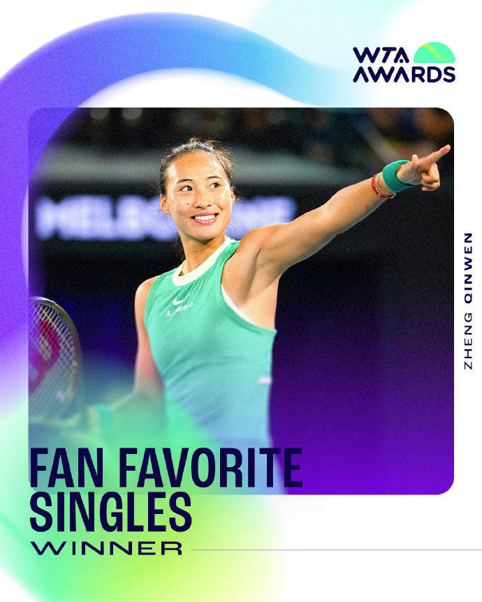 蝉联人气女王<strong></p>
<p>数字货币交易平台开发</strong>!郑钦文再次当选WTA最受欢迎单打球员